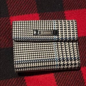 Ralph Lauren Black and White Houndstooth Wallet